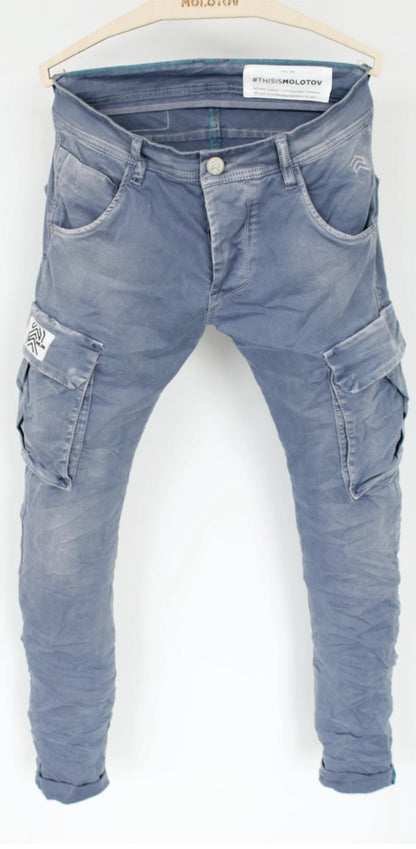 Pantalón cargo MOLOTOV blue indi