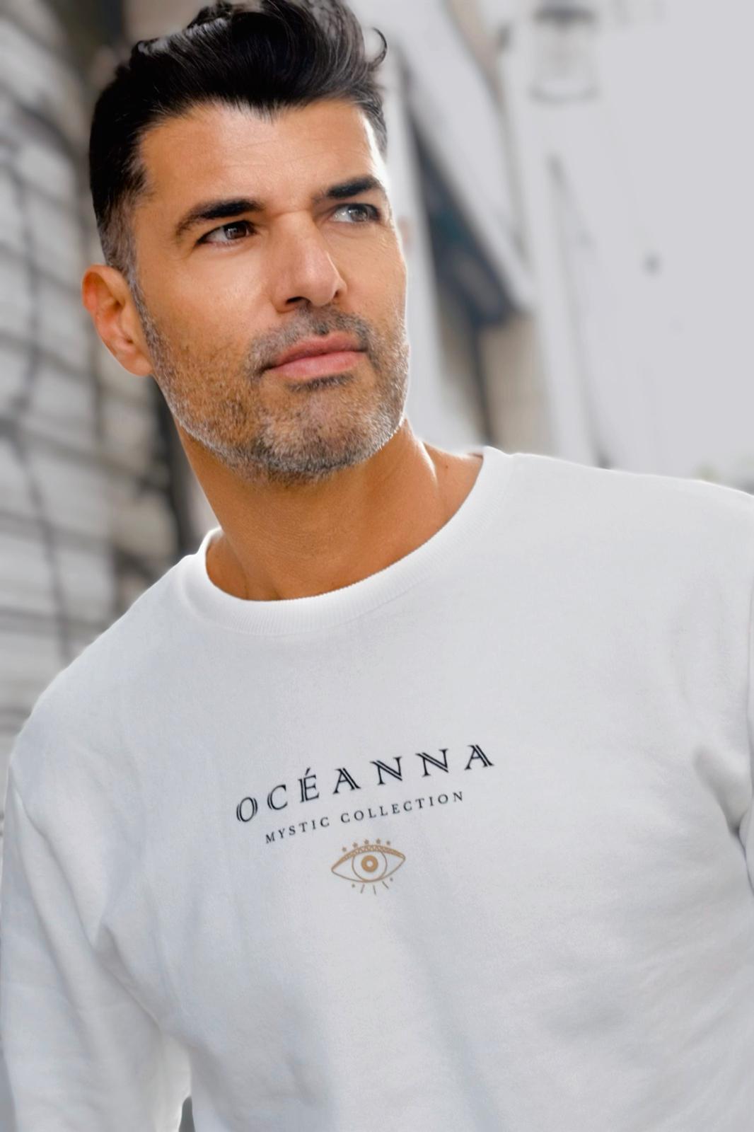 Sudadera Oceanna trust blanca