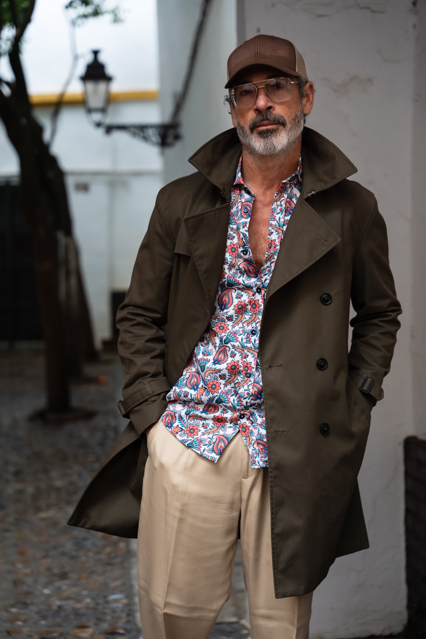 Camisa Monttesco estilo floral étnico