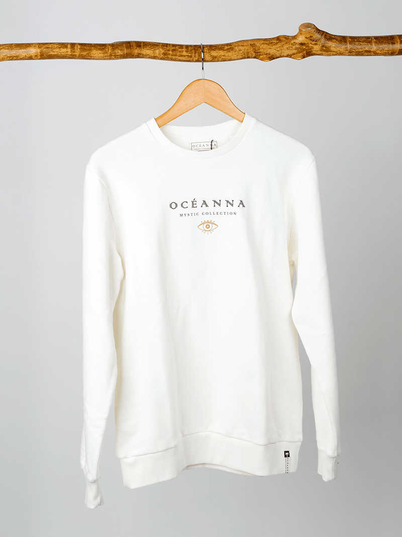 Sudadera Oceanna trust blanca